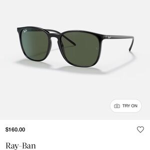 Ray-Ban RB4387 Classic Black Sunglasses with Dark Green Lenses Never Worn